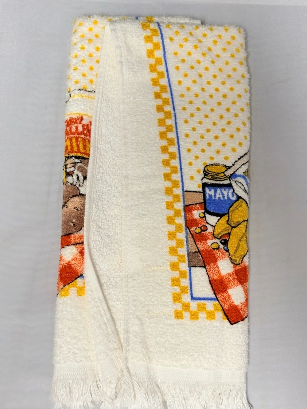 Vintage 1982 Universal Studios kitchen Towel E.T.  Picnic Collectible Cottagecor